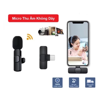 Micro Thu Âm Không Dây K9  2 Mic Khử Tiếng Ồn Để Livestream Ghi Âm Quay Video Cổng iPhone và Type C ZINKA SHOP