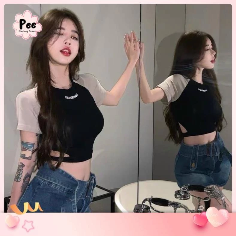 Áo croptop khoét eo lulu