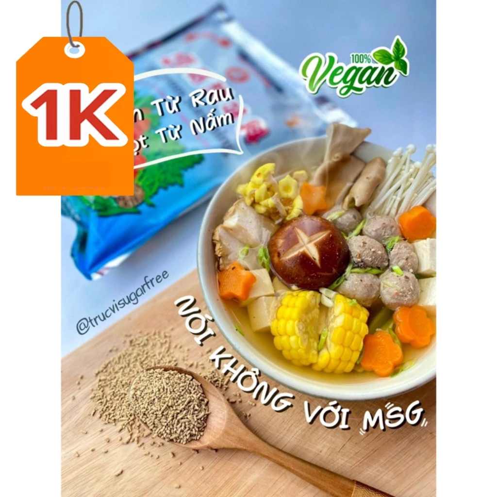 Hạt Nêm rau cải và nấm đông cô Mushroom Seasoning 500gram không tồn tại bột ngọt