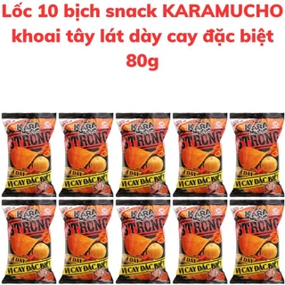 Bánh snack khoai tây lát dày KARAMUCHO vị cay đặc biệt 80g