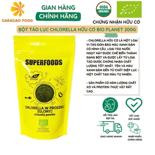 [Date 12/2024] Bột tảo lục Chlorella hữu cơ Bio Planet 200g, thực phẩm tốt cho sức khỏe