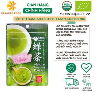 Bột trà xanh Matcha Collagen Yanoen thơm ngon tốt cho sức khoẻ 30g