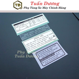 Tem Thông Số Dream Thái Và Dream Việt Dày Dặn [ Hàng Cao Cấp] , Tem Gắn Dream Hàng Đẹp Dán Dream Các Đời