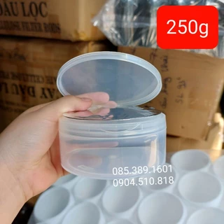 Hủ nhựa nắp bật 250g kèm miếng seal nhôm - hủ chiết mỹ phẩm 250g - hủ nhựa 250g không độn đáy