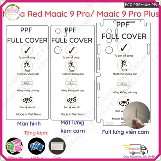Dán PPF Nubia Red Magic 9 Pro/ Magic 9 Pro Plus ( Magic 9 pro+) dành cho màn hình, mặt lưng, full viền loại trong, nhám