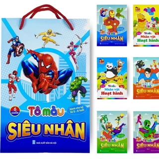 Sách - Tô Màu Siêu Nhân Dành Cho Bé Từ 2-6 Tuổi ( 6 Cuốn )