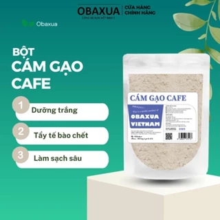 Bột cám gạo cafe Obaxua - Mặt nạ bột giúp dưỡng trắng, tẩy da tẩy da chết sạch sâu