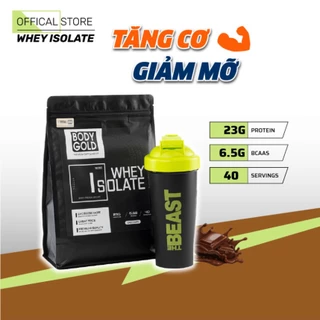 Sữa Tăng Cơ Giảm Mỡ - Whey Protein Isolate BodyGold túi 1kg + Tặng bình lắc Shaker 700ml .p