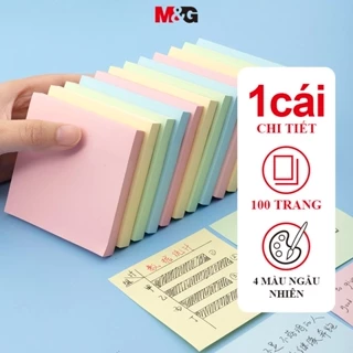 Giấy Dán M & G 100 Tờ 4 Màu 76 * 76mm 76 * 51mm 76 * 19mm Giấy Dán Ghi Chú Kích Thước Lớn Yushi Dán Nhãn Dán Sổ Tay Sách N Lần Dán Đồ Dùng Văn Phòng