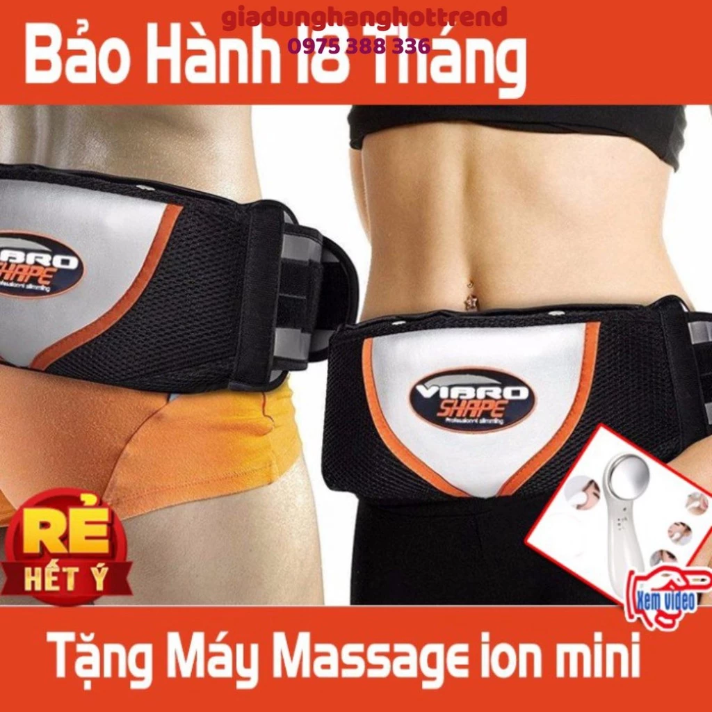 Đai đeo bụng Đai rung nóng massage đánh tan mỡ bụng giảm mỡ bụng Cao Cấp