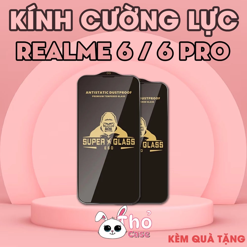 Kính cường Lực Realme 6 / 6 Pro Kingkong full màn , miếng dán bảo vệ màn hình