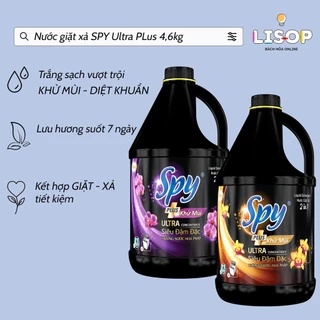 Can nước giặt xả Spy Ultra Clean Plus 4,6kg siêu thơm, đậm đặc