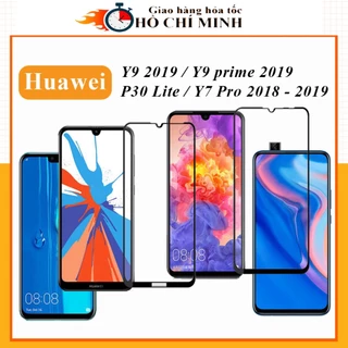 Cường lực huawei nova 3 3i nova 2i 4e nova 3e nova 5 5T p30 lite y9 prime 2019 y7 pro full màn tổng hợp Kính-[9D]