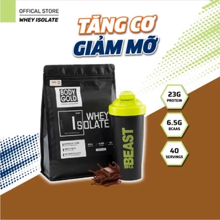 Sữa Tăng Cơ Giảm Mỡ - Whey Protein Isolate BodyGold túi 1KG.p + Tặng bình lắc Shaker 700ml