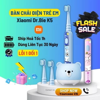 Bàn Chải Điện Trẻ Em XIAOMI K5 DR.BEI, Kèm 2 Đầu bàn Chải, Dock Sạc