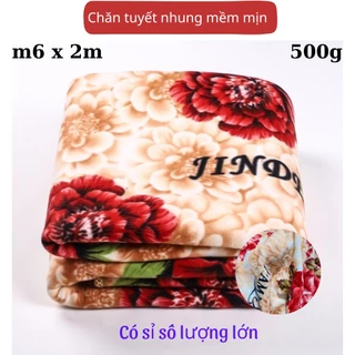 Chăn Mền Tuyết Nhung 1m6 x 2m siêu mềm mại - chăn tuyết ( giao màu ngẫu nhiên )