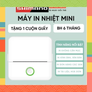 Máy In Nhiệt Mini Bluetooth, in ảnh, Hóa đơn không cần mực, mã vận đơn shopee ,TMĐT dán được