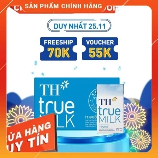 Thùng 48 hộp sữa tươi tiệt trùng ít đường TH True Milk 110ml (110ml x 48)