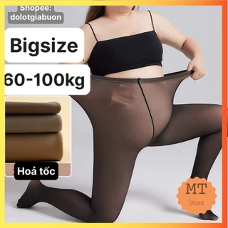 Quần tất 3D Bigsize Cho Người Béo Siêu Dai Chống Xước 3 Màu Đen, Cát Cháy, Khói Xám