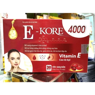 E kore 4000 E đỏ bổ sung Vitamin E chiết xuất từ lô hội chống oxy hóa, chống lão hóa da, bổ sung vitamin e,sáng da il