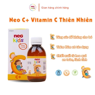 Siro Vitamin C thiên nhiên Neo Kids C+ hỗ trợ tăng sức đề kháng cho bé