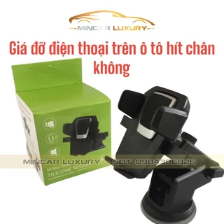 Kẹp Giá Đỡ Điện Thoại Trên Xe Ô Tô - Có Chân Hít Kính Xoay 360 Độ [Giá Sốc]