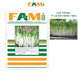 SIÊU SỐC Gói 1kg Hạt Giống Rau Mầm Củ Cải Trắng Hạt Trung FAM SEEDS - Lợi Hạt, Năng Suất Cao, Dễ Trồng, Thu Hoạch Chỉ 5-