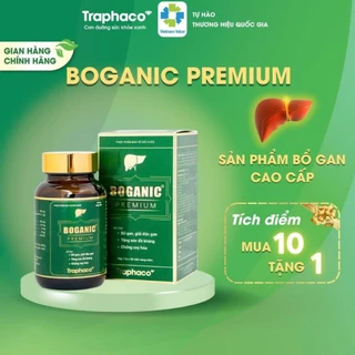 Boganic Premium Traphaco Bổ Gan Cao Cấp Giúp Thải Độc Gan, Mát Gan Chống Oxy Hóa Tăng Sức Đề Kháng Hộp 1 Lọ 30 Viên