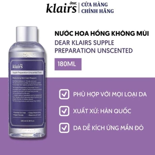 Toner Klairs 180ML không mùi dưỡng ẩm và làm mềm da chính hãng.......