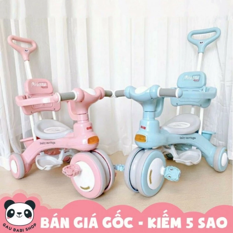 ⚡Hỏa Tốc 2H⚡ Xe Đạp Ba Bánh Cho Bé Từ 1 Đến 3 Tuổi Có Cần Đẩy Phát Nhạc Sinh Động Toyskingdom