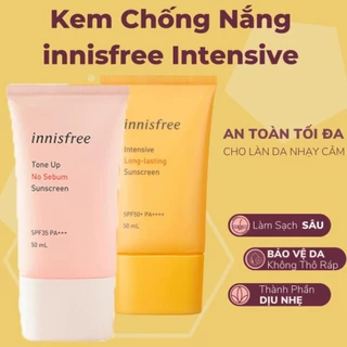 Kem chống nắng innisfree lâu trôi làm sáng da innisfree Intensive Triple Care Sunscreen SPF50+ 50ml