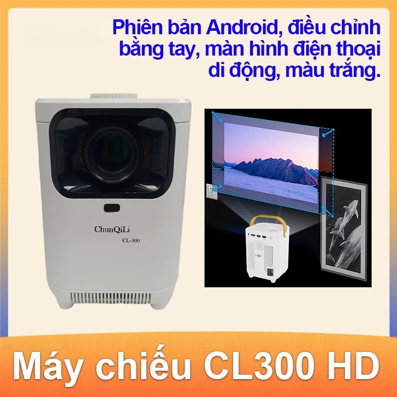 Máy chiếu mini  HD Youtube xem tivi, video trực tuyến, máy tính, chia sẻ màn hình điện thoại và quay phim，WiFi，CL300