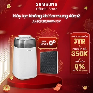 hàng chính hãng Máy lọc không khí Samsung 40m2 AX40R3030WM, lọc bụi mịn PM0.3, kháng khuẩn 99.9%