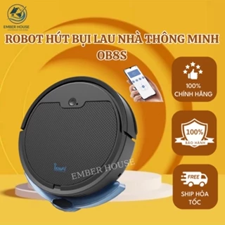 Robot hút bụi lau nhà thông minh tự động OB 8S MAX, máy hút bụi, quét nhà không dây, lau khô ướt