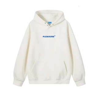 Áo hoodie PLEASURE/ hình in Tráng Gương Xanh form rộng mũ 2 lớp tay phồng chất nỉ bông 100%cotton premium PL08.