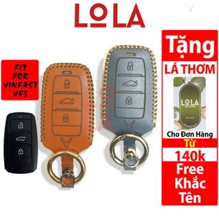 Bao Da Chìa Khoá Ô Tô VINFAST VF5 Ốp khoá da bò cao cấp thương hiệu Lola