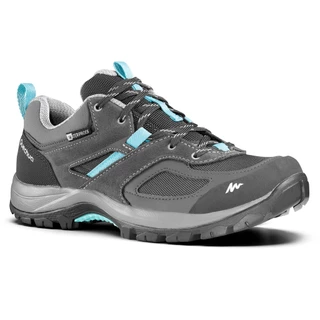 Giày leo núi dã ngoại mountain hiking 100 cho nữ xám/ xanh dương DECATHLON QUECHUA mã 8397090