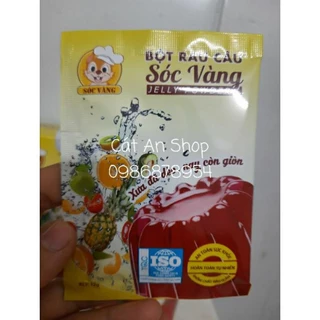 ( 1 Gói) Bột Thạch Rau Câu Con Sóc Vàng 12 Gr