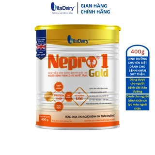 Sữa bột Nepro 1 Gold 400g dành cho người bệnh thận chưa chạy thận và tiều đường - VitaDairy