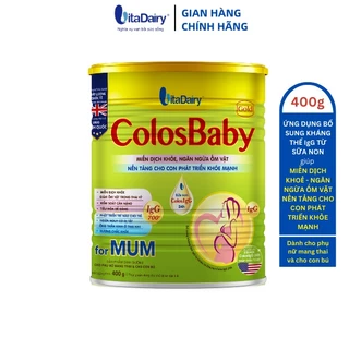 Sữa non Colosbaby Gold for Mum 400g, sữa bột giúp mẹ thai kì khỏe mạnh, giảm ốm vặt - VitaDairy