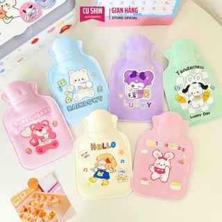 Túi chườm nóng lạnh nhung mềm giảm đau bụng kinh, túi chườm bụng kinh 150ml