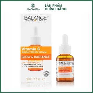 Serum Dưỡng Sáng Da, Mờ Thâm Balance Active Formula Vitamin C Brightening Serum Glow & Radiance 30ml - Hasaki