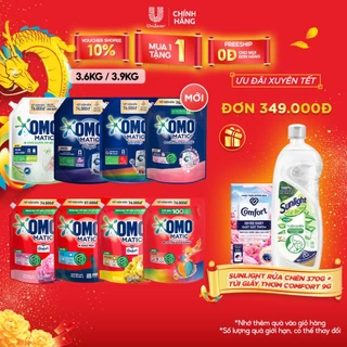 Nước giặt OMO Matic 3.9kg va 3,6kg (Túi)