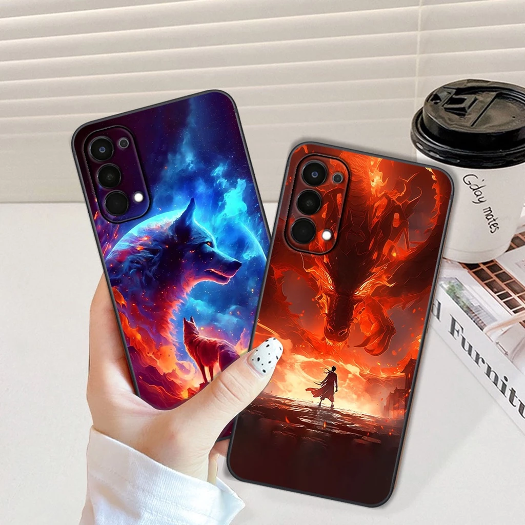 Ốp lưng Oppo Reno4 / Reno4 Pro / Reno 4 Pro 5G in hình rồng hổ siêu ngầu cá tính