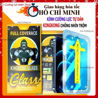 Kính Cường Lực Chống Nhìn Trộm Iphone full màn Khung Tự Dán Kingkong 6splus/7plus/8/8plus đến /14/pro/max/15/pro/max