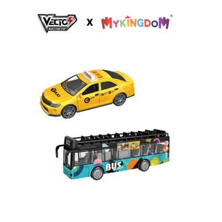 Đồ Chơi Combo Xe Buýt Tham Quan Và Xe Taxi Có Đèn Và Âm Thanh VECTO CB-VTA15-VT21Q