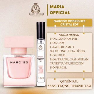 Nước hoa Nữ Narciso Rodriguez Narciso Cristal EDP 2022 mùi hương tràn đầy sức sống chiết 10ml