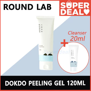 Gel lột ROUND LAB Dokdo 120ml + Sữa rửa mặt Dokdo 20ml kèm FREEBIES