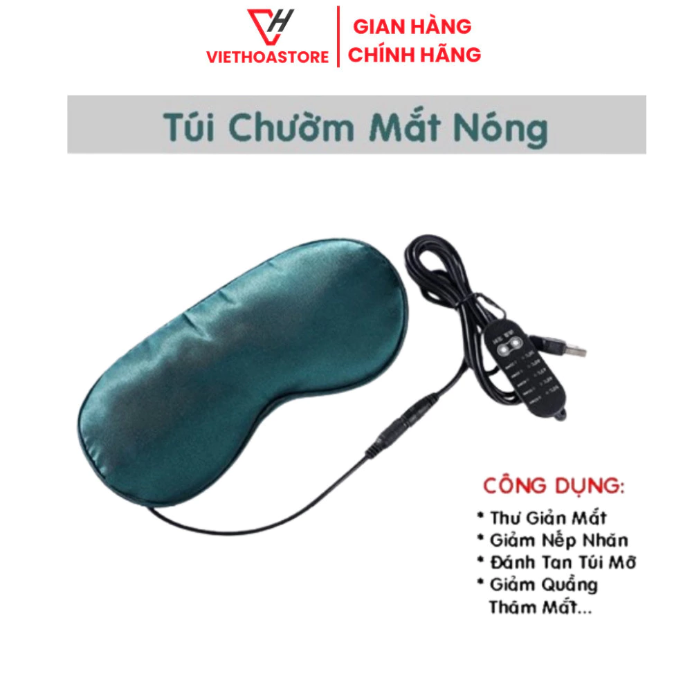 TÚI CHƯỜM MẮT NGẢI CỨU Thảo Dược Làm Nóng Tự Động Có Điều Khiển Nhiệt Độ Hẹn Giờ