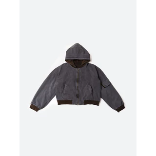 Áo Cropped Reversible Hood Bomber Jacket